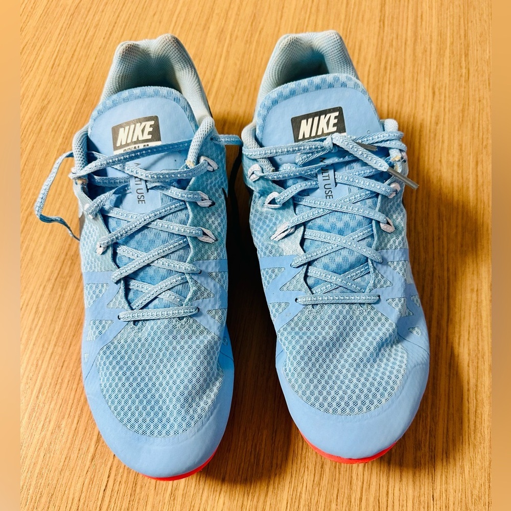 Nike Racing Multi-use Athletic Men Shoes Blue and Orange soil size 14